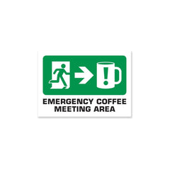 Emergency Coffee Wooden Sign A4